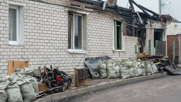 Professional Fire Damage Removal technician working in Milltown, WI